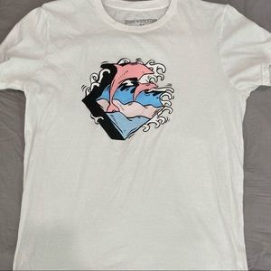 Pink Dolphin white graphic t shirt medium